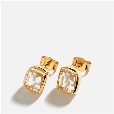 Valentina Crystal Quartz Gold Plated Earrings